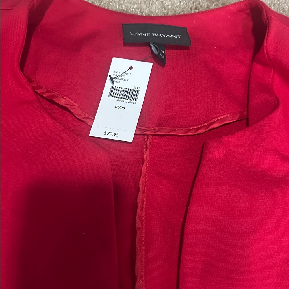 Lane Bryant Vibrant Red Jacket - Picture 4 of 5